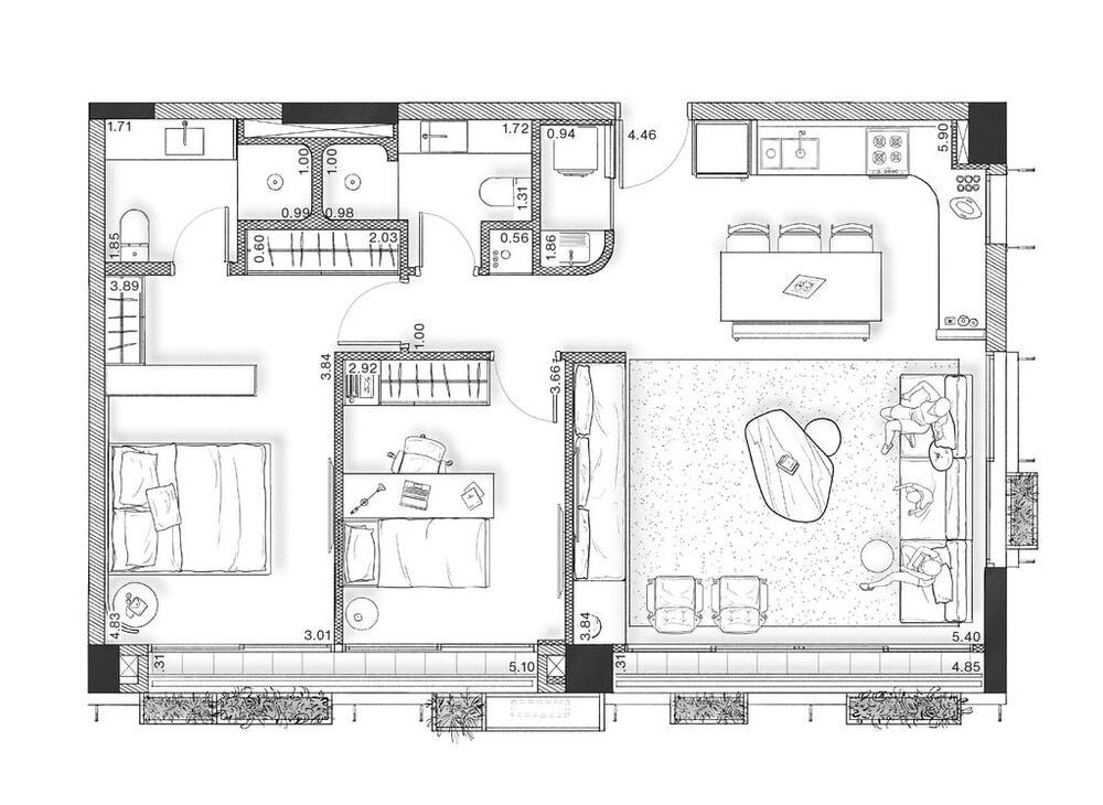 Apartamento à venda com 3 quartos, 185m² - Foto 11