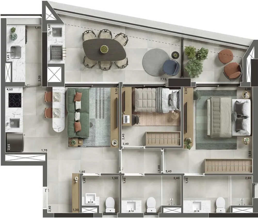 Cobertura, 2 quartos, 175 m² - Foto 10