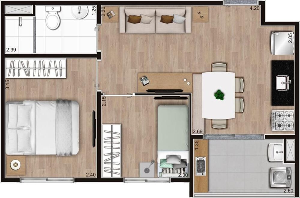 Apartamento, 2 quartos, 37 m² - Foto 20