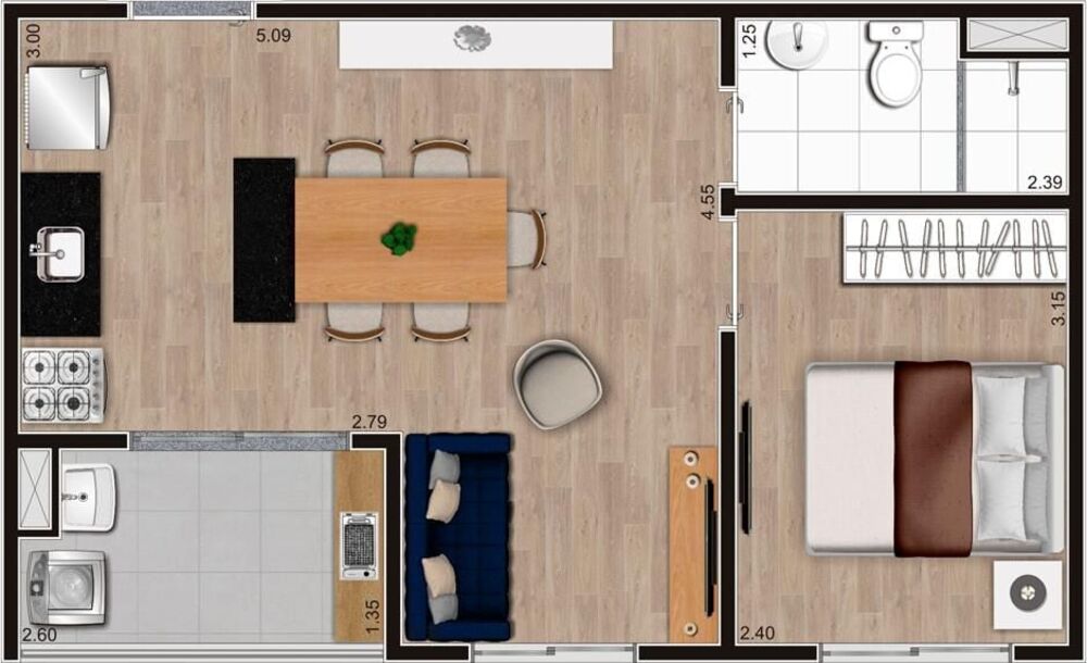 Apartamento, 2 quartos, 37 m² - Foto 33