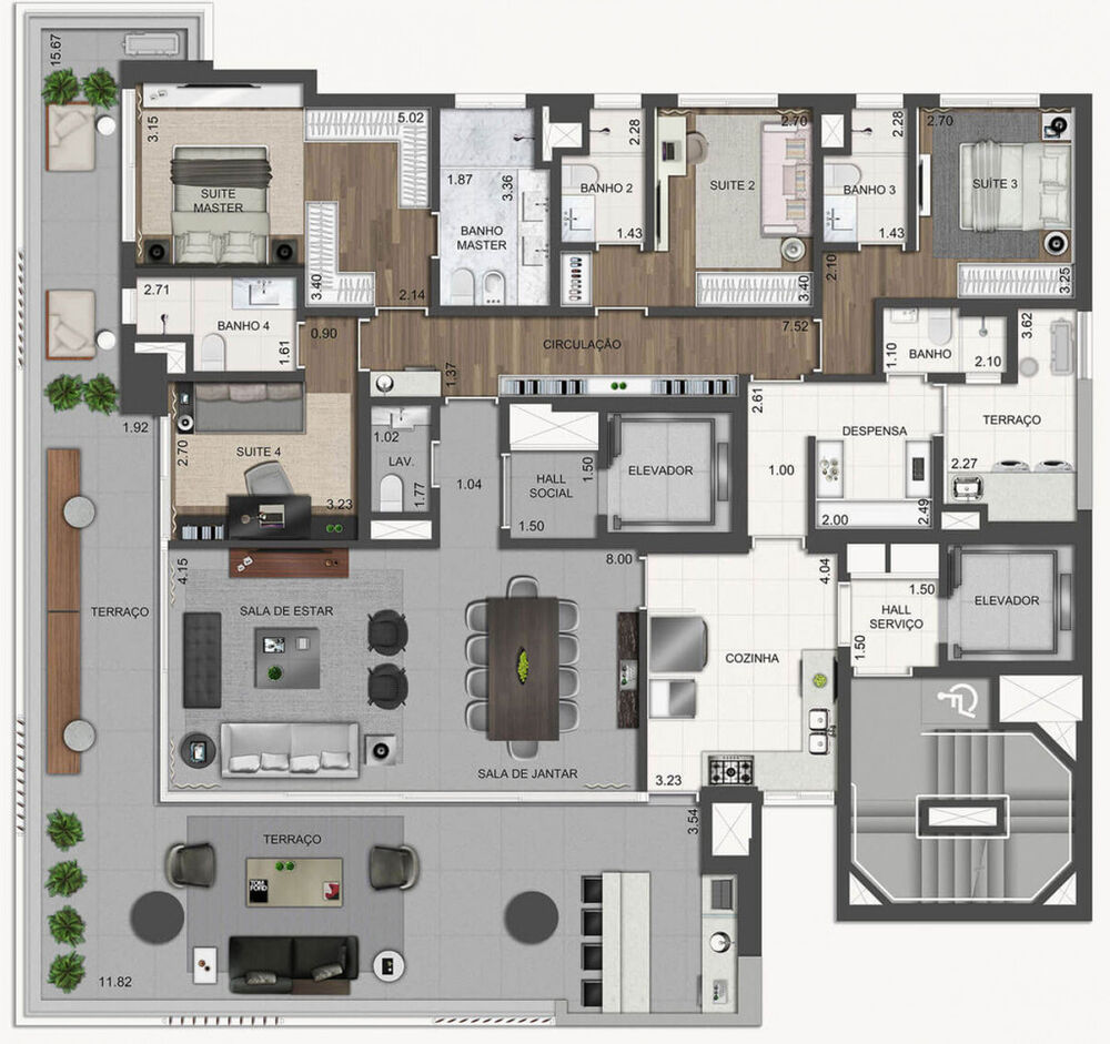 Apartamento, 4 quartos, 252 m² - Foto 4