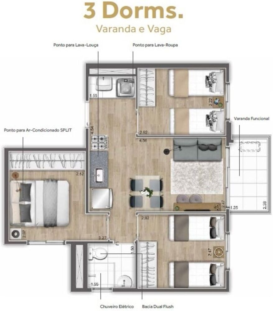 Apartamento, 1 quarto, 38 m² - Foto 7