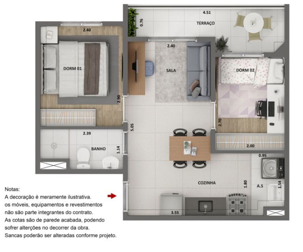 Apartamento, 2 quartos, 37 m² - Foto 27
