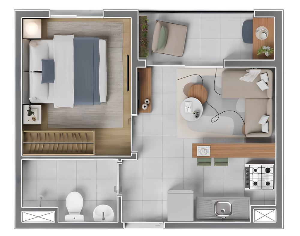 Apartamento, 1 quarto, 26 m² - Foto 7