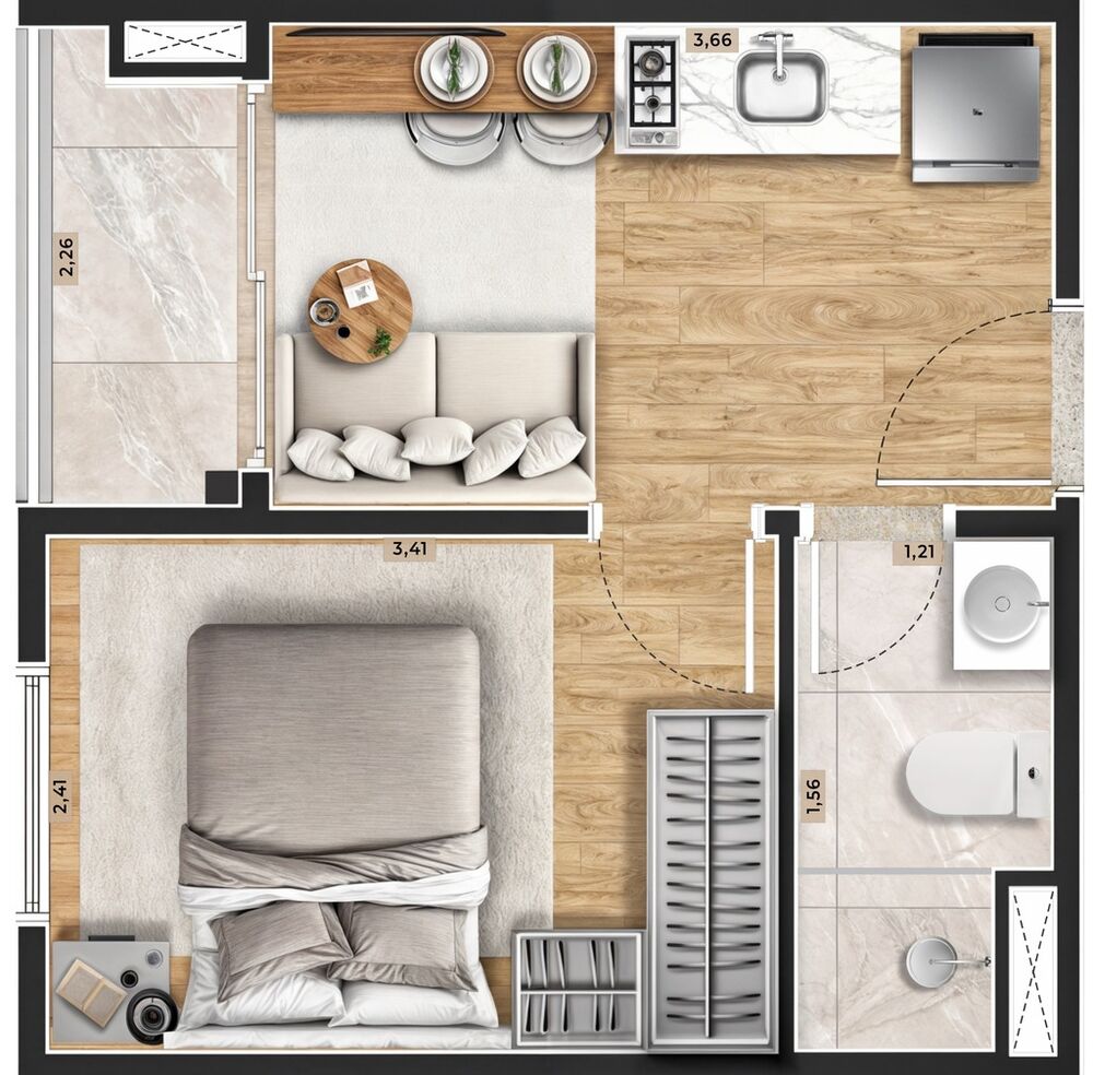 Apartamento, 2 quartos, 61 m² - Foto 7