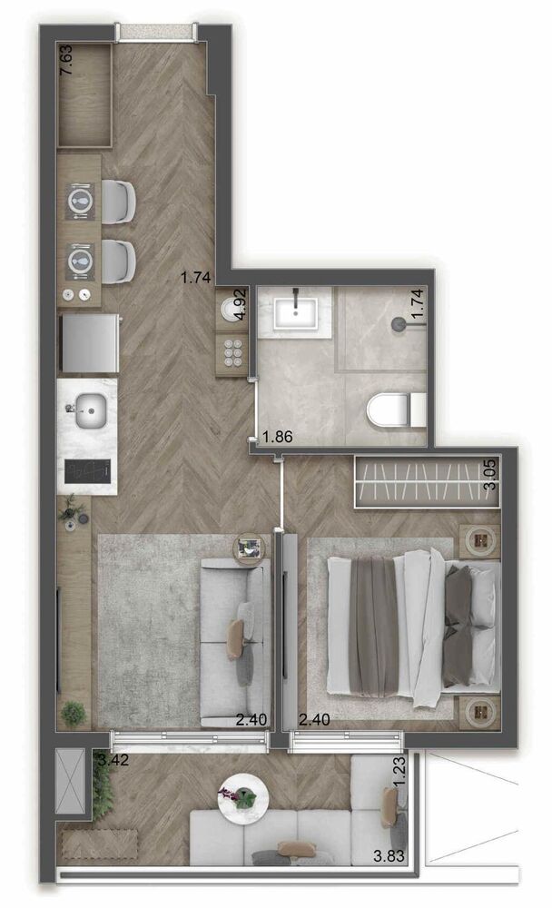 Apartamento à venda com 1 quarto, 22m² - Foto 8