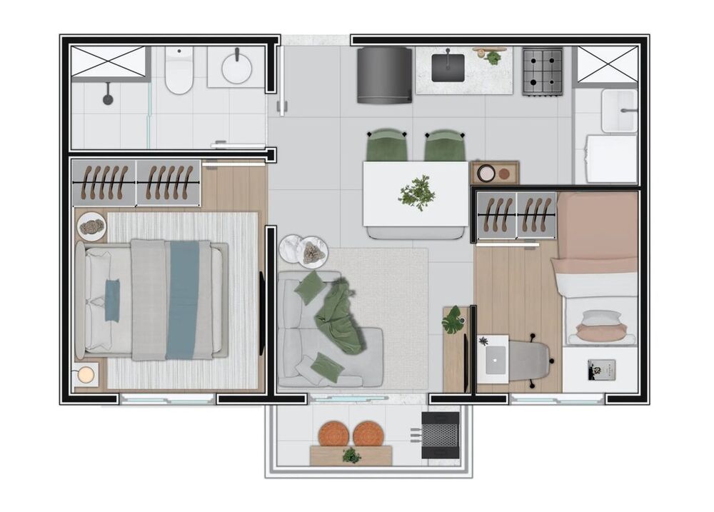 Apartamento, 2 quartos, 35 m² - Foto 11