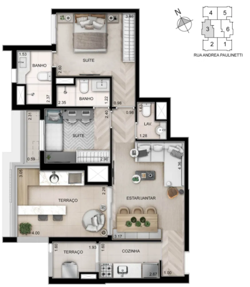 Apartamento, 2 quartos, 76 m² - Foto 12