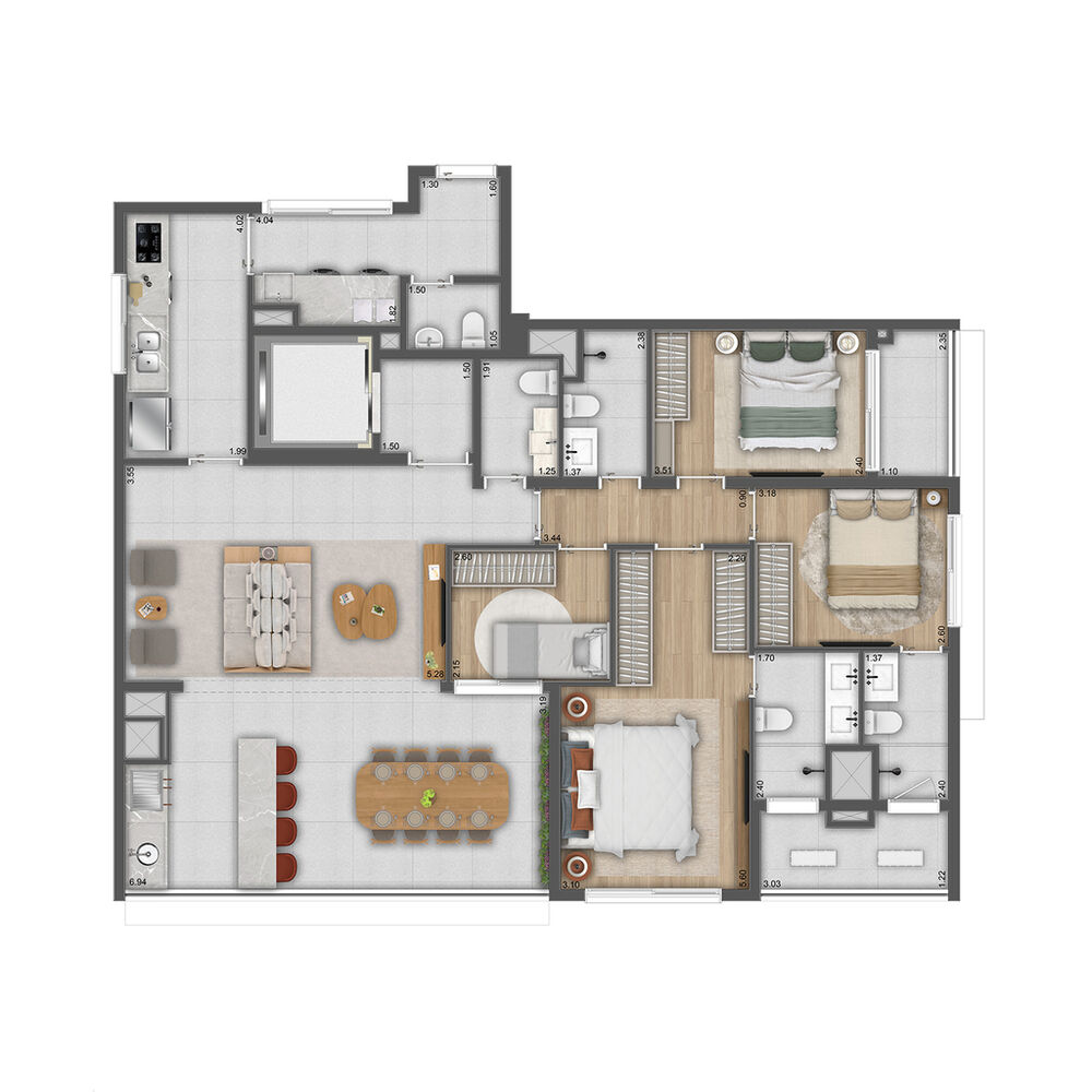 Apartamento à venda com 3 quartos, 130m² - Foto 8