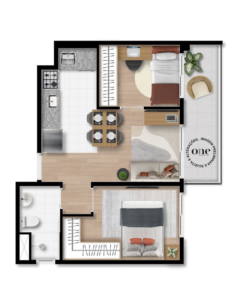 Apartamento, 2 quartos, 39 m² - Foto 8