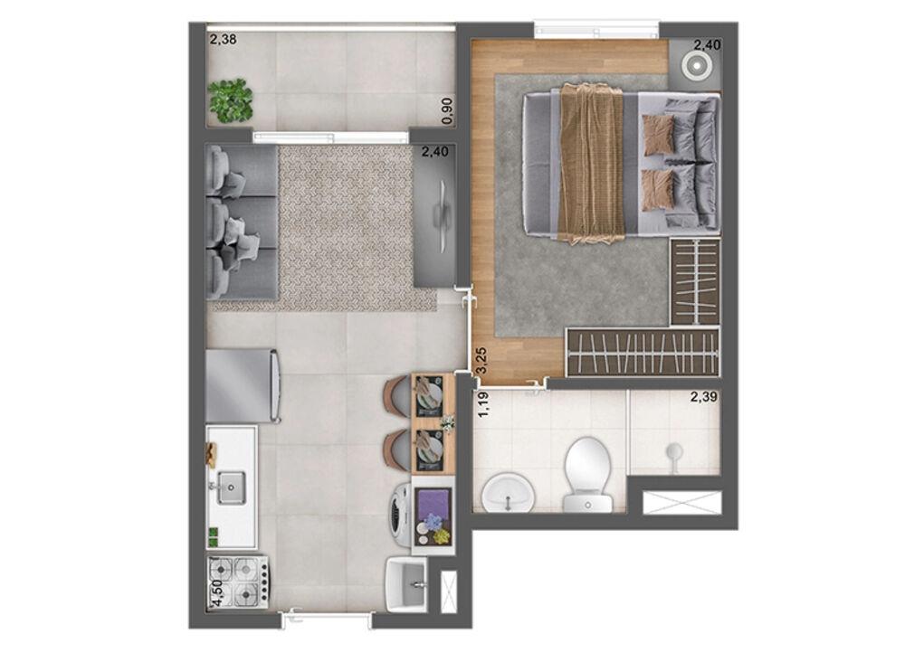 Apartamento, 2 quartos, 35 m² - Foto 16