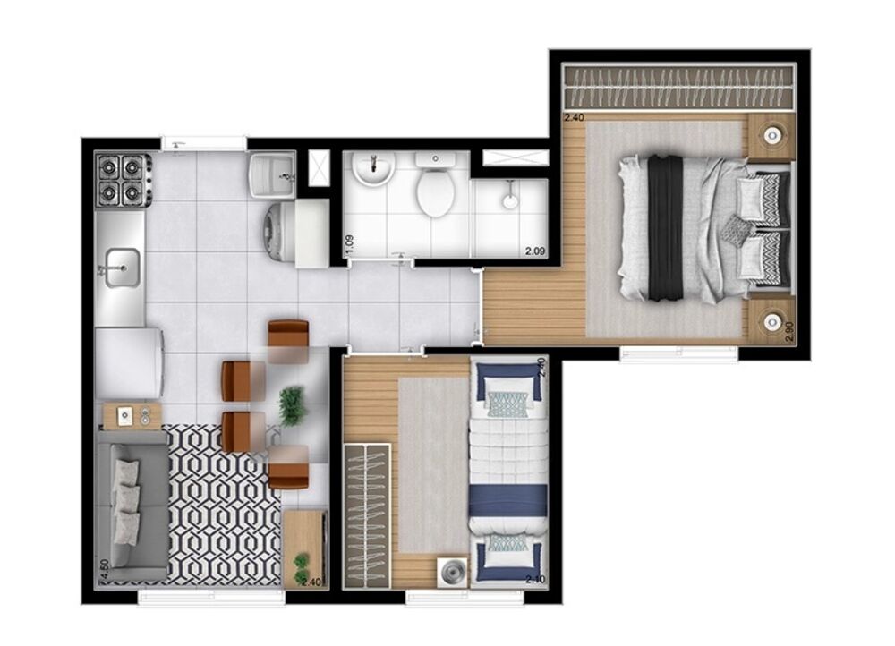 Apartamento, 2 quartos, 31 m² - Foto 13