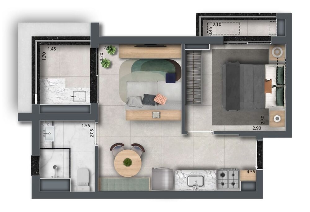 Apartamento, 2 quartos, 40 m² - Foto 16