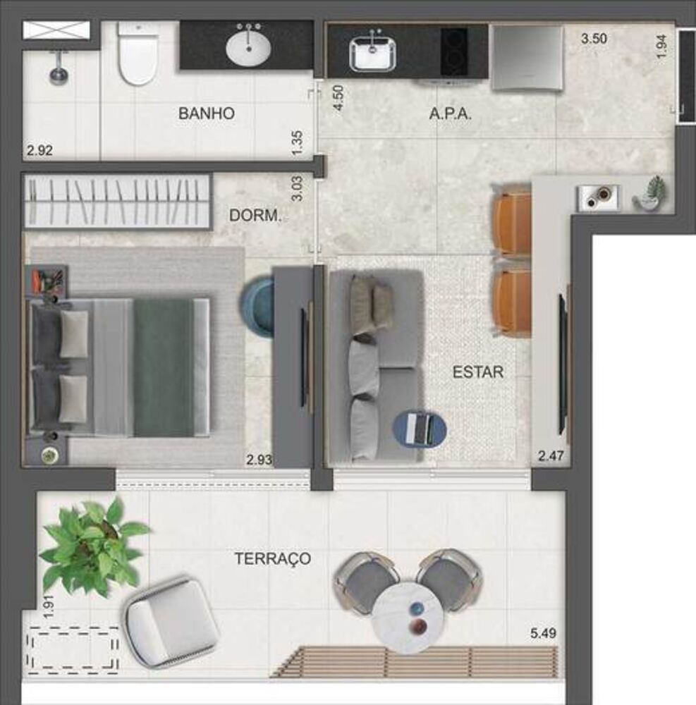 Apartamento, 1 quarto, 32 m² - Foto 12