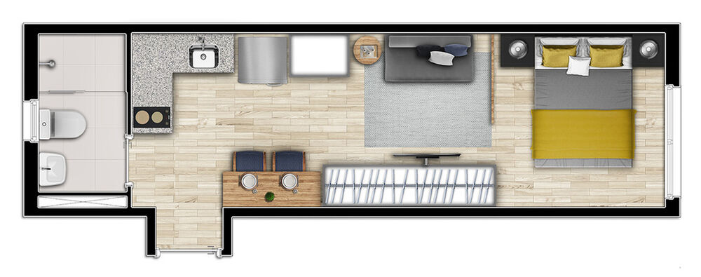 Apartamento, 1 quarto, 24 m² - Foto 3