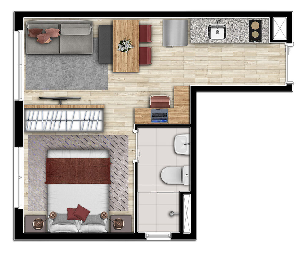 Apartamento, 1 quarto, 24 m² - Foto 4