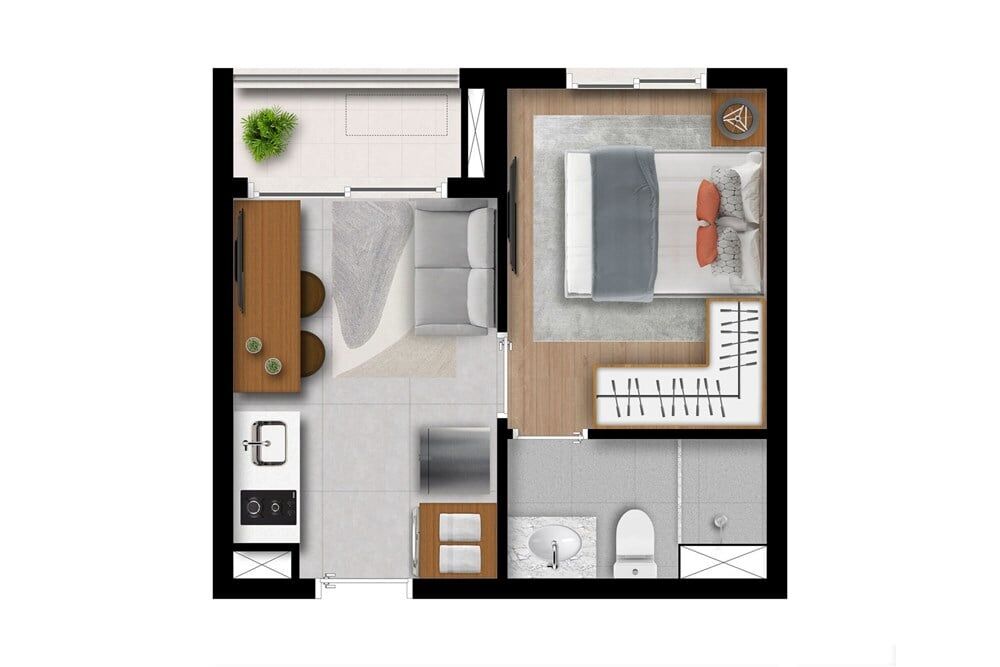 Apartamento, 1 quarto, 25 m² - Foto 7