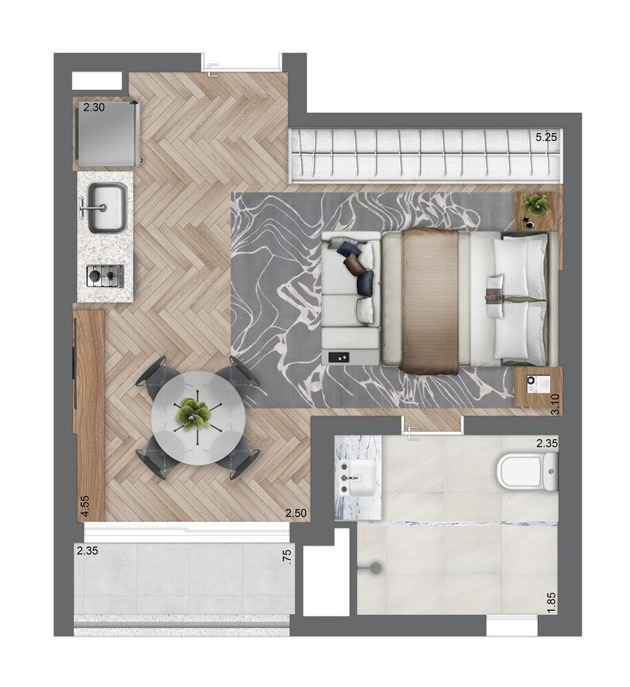 Apartamento, 1 quarto, 38 m² - Foto 8