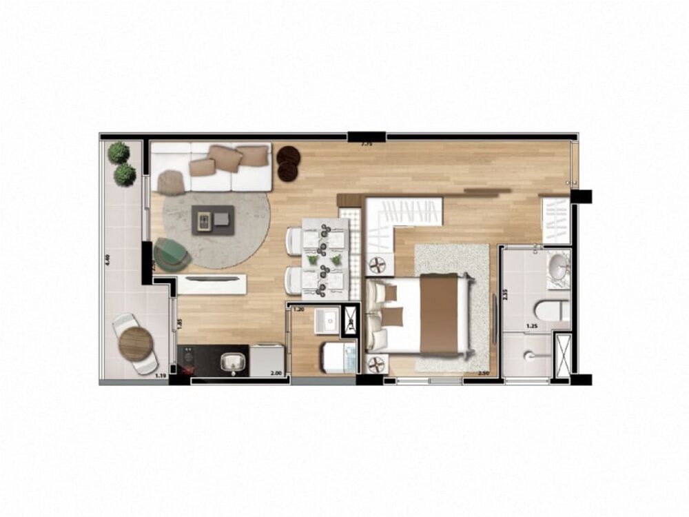 Cobertura, 1 quarto, 74 m² - Foto 10