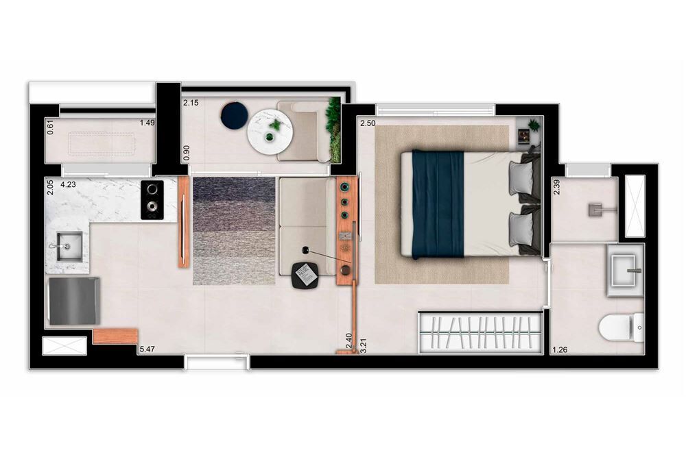 Apartamento, 1 quarto, 29 m² - Foto 2