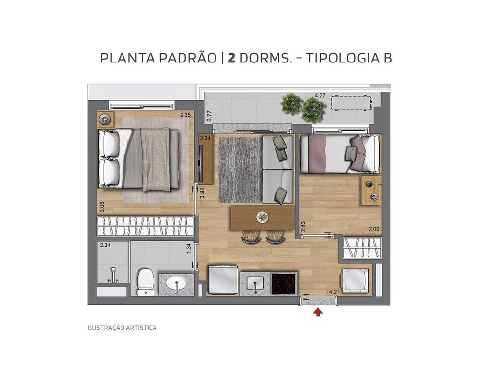 Apartamento, 2 quartos, 36 m² - Foto 5