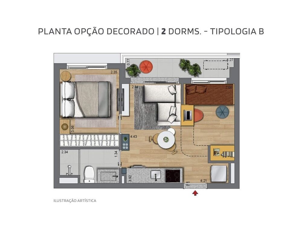 Apartamento, 2 quartos, 36 m² - Foto 13