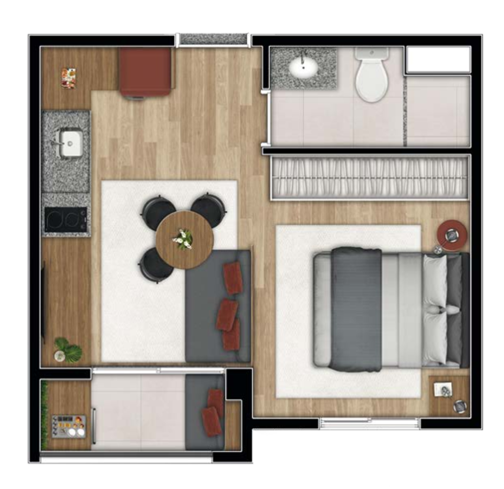 Apartamento, 1 quarto, 25 m² - Foto 10