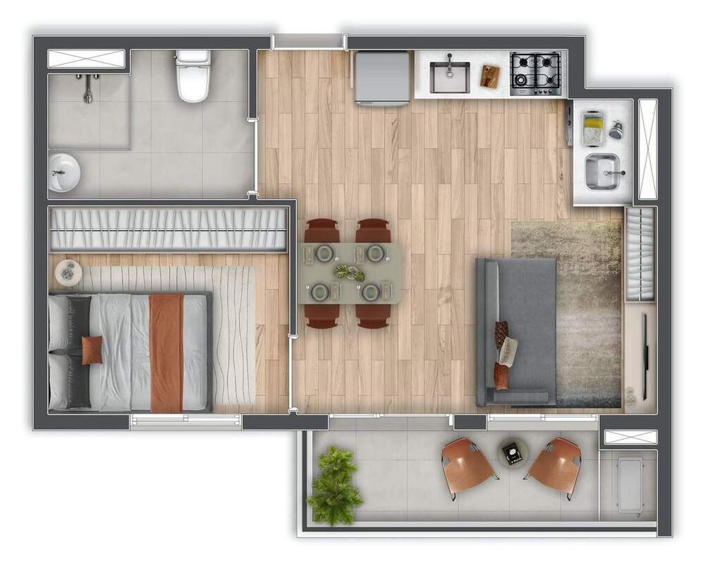 Apartamento, 1 quarto, 38 m² - Foto 4
