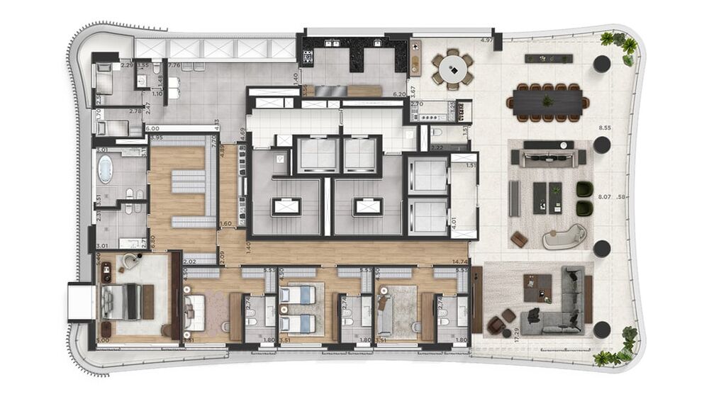 Apartamento, 4 quartos, 1114 m² - Foto 3