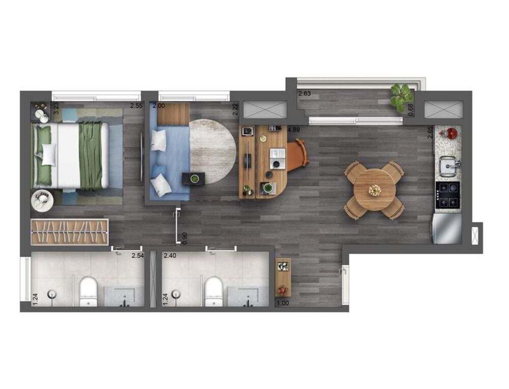 Apartamento, 2 quartos, 45 m² - Foto 10