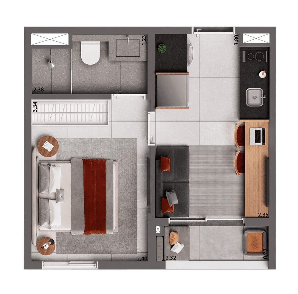 Apartamento, 1 quarto, 25 m² - Foto 13