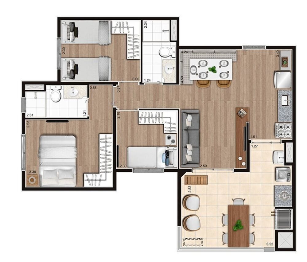 Apartamento, 3 quartos, 67 m² - Foto 20