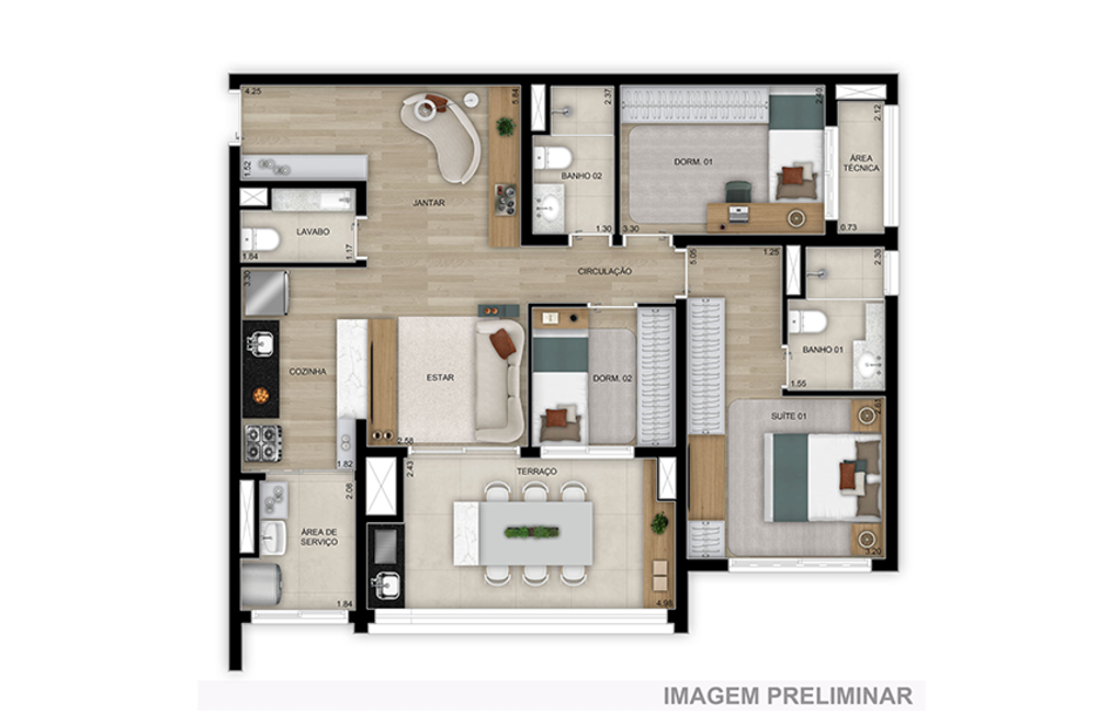 Apartamento, 2 quartos, 73 m² - Foto 16