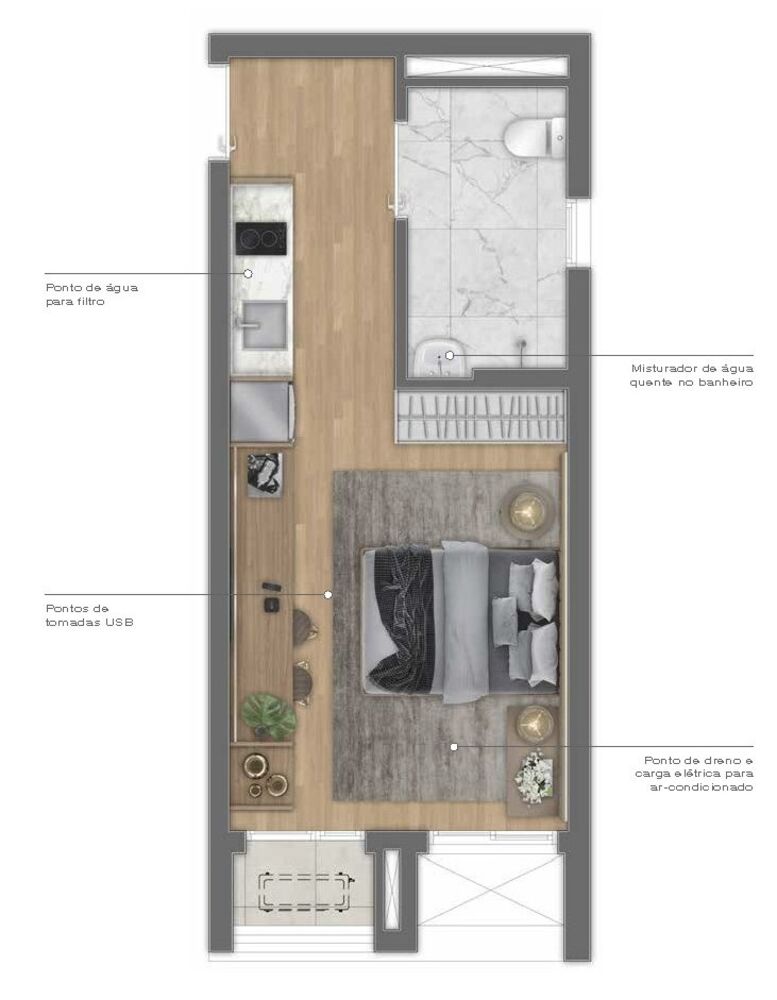 Apartamento, 1 quarto, 26 m² - Foto 12