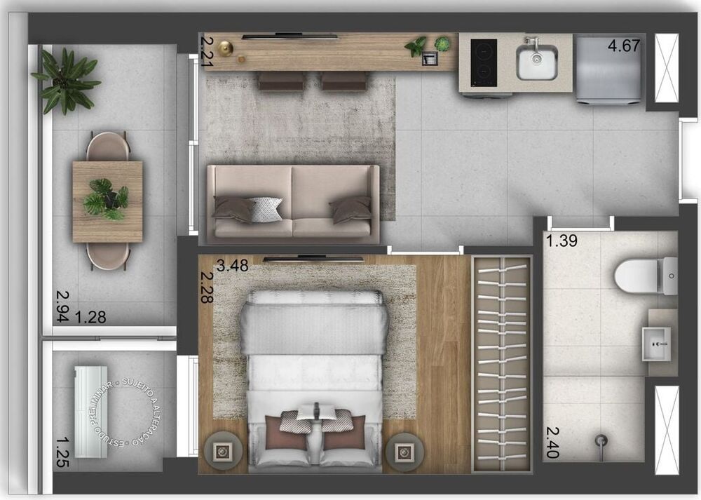 Apartamento à venda com 1 quarto, 37m² - Foto 14