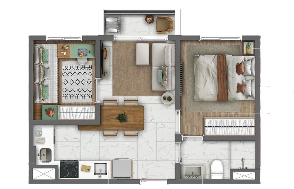 Apartamento à venda com 3 quartos, 54m² - Foto 7