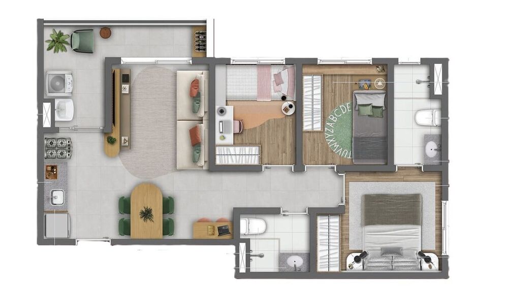 Apartamento à venda com 3 quartos, 54m² - Foto 8