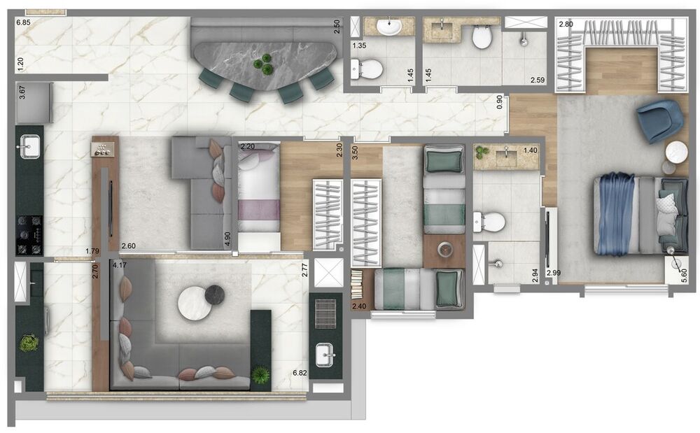 Apartamento, 3 quartos, 122 m² - Foto 6