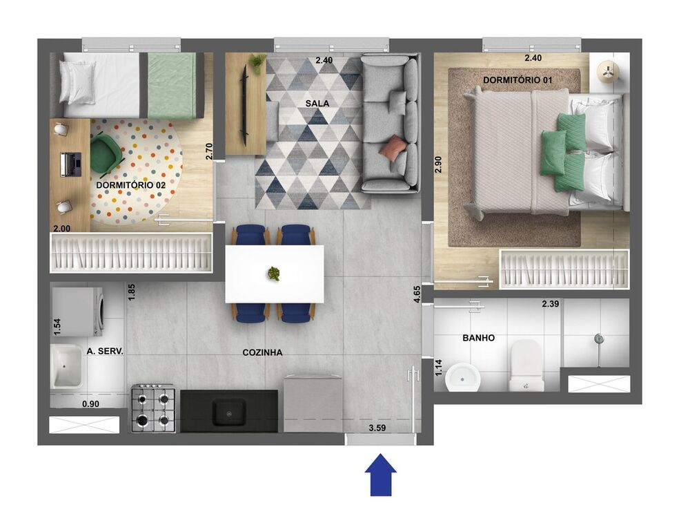 Apartamento, 1 quarto, 35 m² - Foto 27
