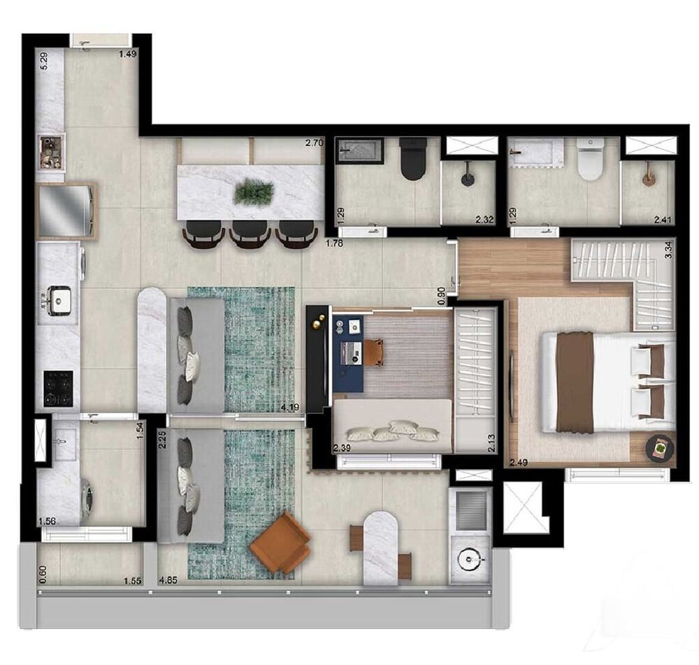 Apartamento, 3 quartos, 88 m² - Foto 4