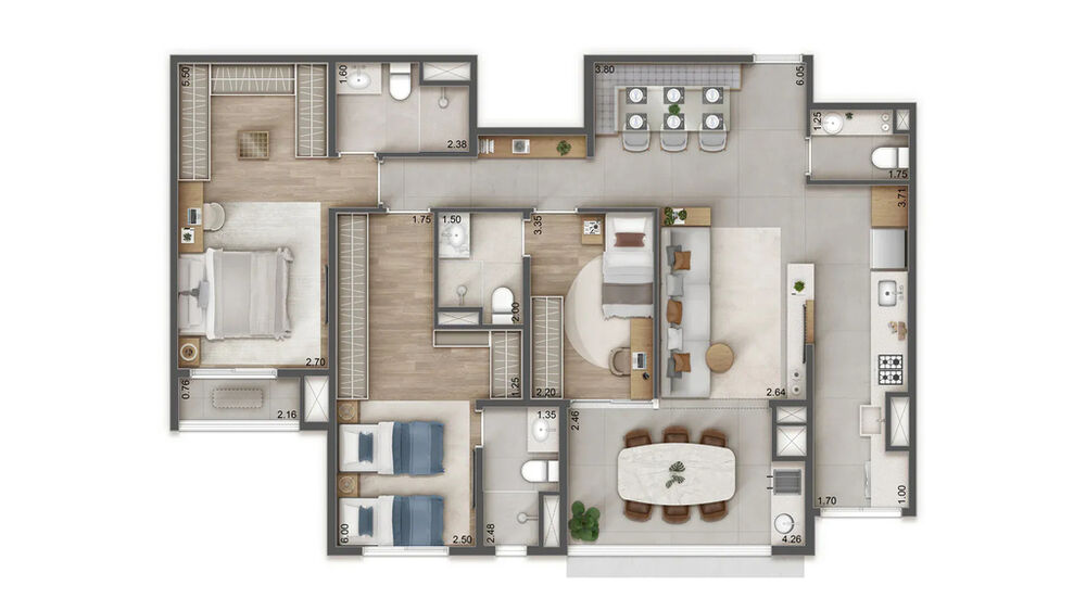 Apartamento à venda com 3 quartos, 258m² - Foto 14