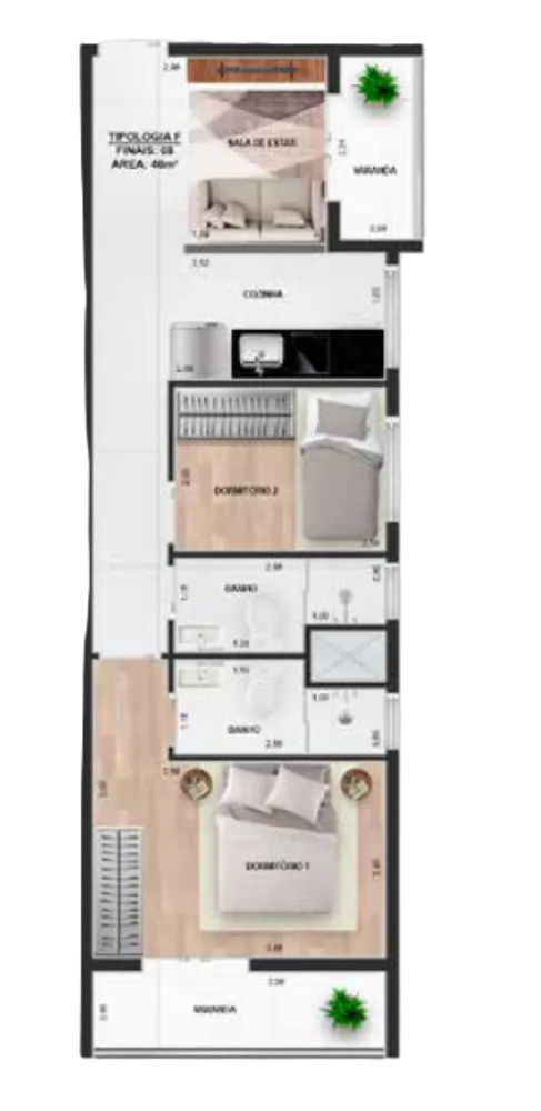 Apartamento, 2 quartos, 33 m² - Foto 7