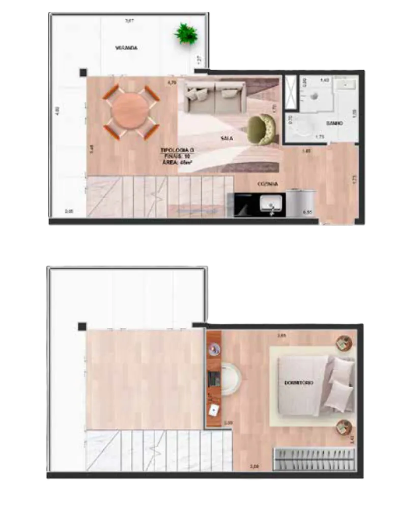 Apartamento, 2 quartos, 33 m² - Foto 6