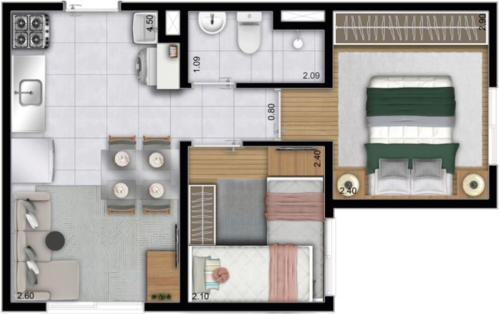 Apartamento, 2 quartos, 32 m² - Foto 8