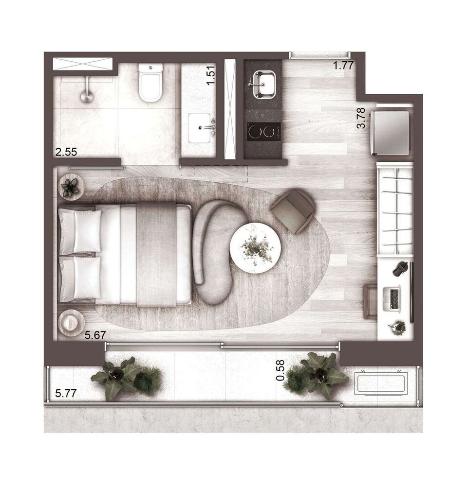 Apartamento, 1 quarto, 63 m² - Foto 10