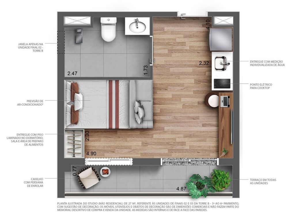 Apartamento, 1 quarto, 35 m² - Foto 1