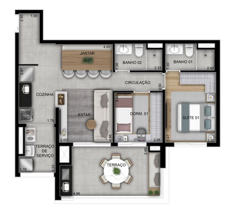 Apartamento, 3 quartos, 110 m² - Foto 7