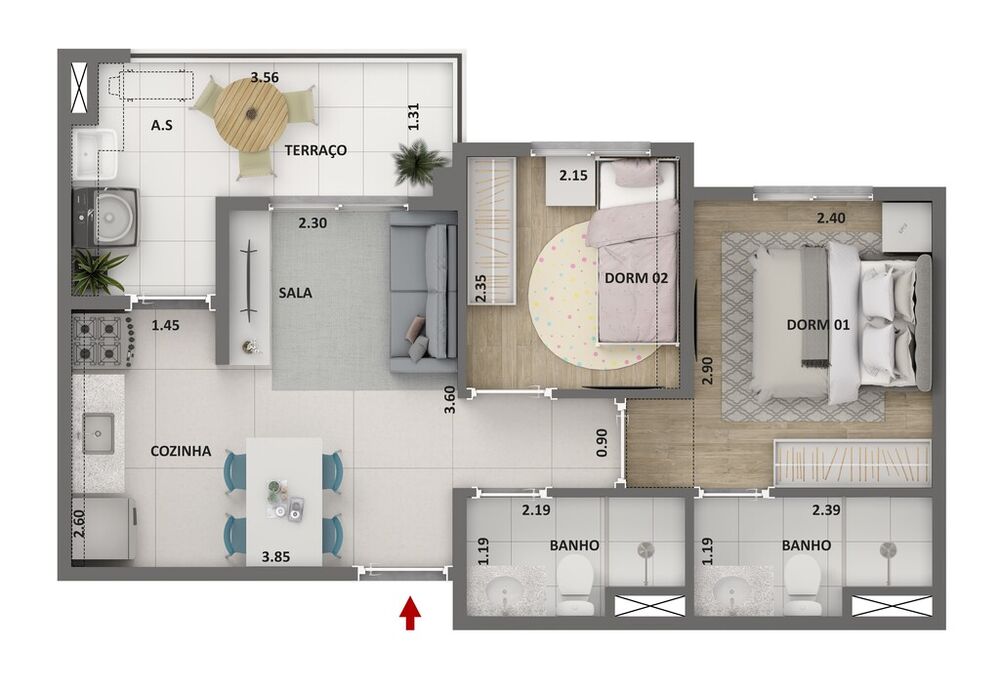 Apartamento, 2 quartos, 34 m² - Foto 13