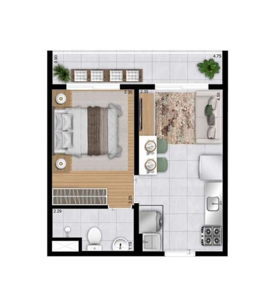 Apartamento, 1 quarto, 28 m² - Foto 15