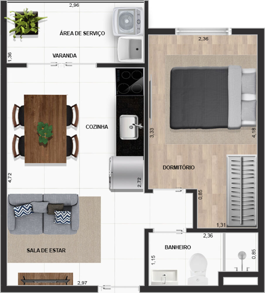 Apartamento, 2 quartos, 45 m² - Foto 5